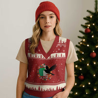 Irish Pride V-Neck Knit Sweater Vest Baby Let The Free Birds Fly Ireland Flag Shamrock - Wonder Print Shop