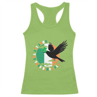 Irish Pride Racerback Tank Top Baby Let The Free Birds Fly Ireland Flag Shamrock