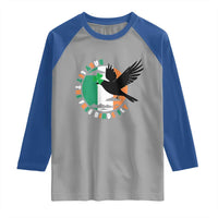 Irish Pride Raglan Shirt Baby Let The Free Birds Fly Ireland Flag Shamrock