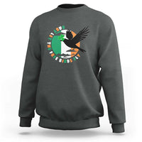 Irish Pride Sweatshirt Baby Let The Free Birds Fly Ireland Flag Shamrock