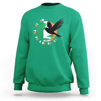 Irish Pride Sweatshirt Baby Let The Free Birds Fly Ireland Flag Shamrock