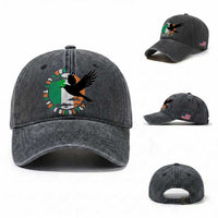 Irish Pride Washed Cotton Baseball Cap Baby Let The Free Birds Fly Ireland Flag Shamrock