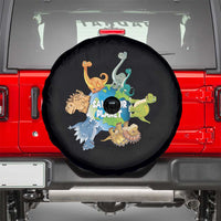 Earth Day Save Our Planet Spare Tire Cover Cute Dinosaurs Around World