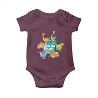 Earth Day Save Our Planet Baby Onesie Cute Dinosaurs Around World