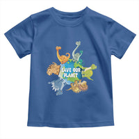 Earth Day Save Our Planet Toddler T Shirt Cute Dinosaurs Around World