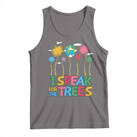 Funny Earth Day I Speak For The Trees Tank Top Hippie Trees