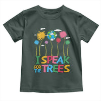 Funny Earth Day I Speak For The Trees Toddler T Shirt Hippie Trees