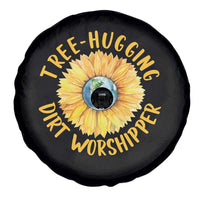 Earth Day Tree Hugging Dirt Worshipper Spare Tire Cover Earth Sunflower
