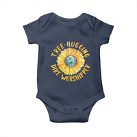 Earth Day Tree Hugging Dirt Worshipper Baby Onesie Earth Sunflower