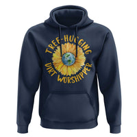 Earth Day Tree Hugging Dirt Worshipper Hoodie Earth Sunflower
