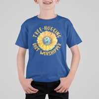 Earth Day Tree Hugging Dirt Worshipper T Shirt For Kid Earth Sunflower