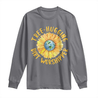Earth Day Tree Hugging Dirt Worshipper Long Sleeve Shirt Earth Sunflower