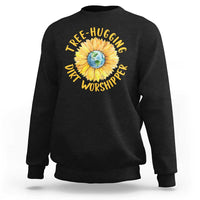 Earth Day Tree Hugging Dirt Worshipper Sweatshirt Earth Sunflower