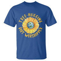 Earth Day Tree Hugging Dirt Worshipper T Shirt Earth Sunflower