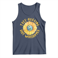 Earth Day Tree Hugging Dirt Worshipper Tank Top Earth Sunflower