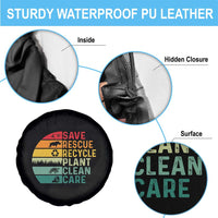 Earth Day Spare Tire Cover Save Bees Rescue Animals Recycle Plastic