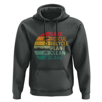Earth Day Hoodie Save Bees Rescue Animals Recycle Plastic