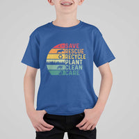 Earth Day T Shirt For Kid Save Bees Rescue Animals Recycle Plastic