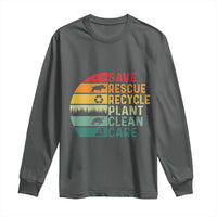 Earth Day Long Sleeve Shirt Save Bees Rescue Animals Recycle Plastic