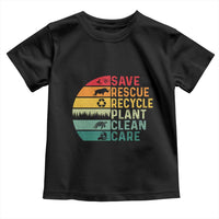 Earth Day Toddler T Shirt Save Bees Rescue Animals Recycle Plastic