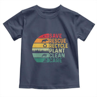 Earth Day Toddler T Shirt Save Bees Rescue Animals Recycle Plastic