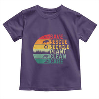 Earth Day Toddler T Shirt Save Bees Rescue Animals Recycle Plastic