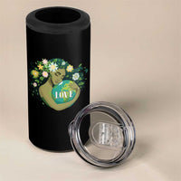 LOVE Mother Earth Day Save Our Planet Environment Green 4 in 1 Can Cooler Tumbler