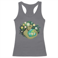 LOVE Mother Earth Day Save Our Planet Environment Green Racerback Tank Top