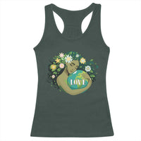LOVE Mother Earth Day Save Our Planet Environment Green Racerback Tank Top