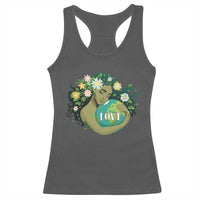 LOVE Mother Earth Day Save Our Planet Environment Green Racerback Tank Top