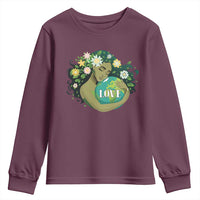 LOVE Mother Earth Day Save Our Planet Environment Green Youth Sweatshirt
