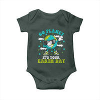 Funny Go Planet It's Your Earth Day Baby Onesie Dabbing Earth Flower