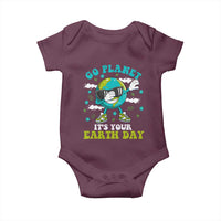 Funny Go Planet It's Your Earth Day Baby Onesie Dabbing Earth Flower