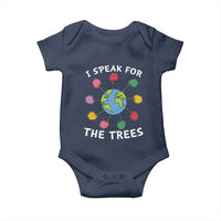 Funny Earth Day I Speak For The Trees Planet Baby Onesie Hippie
