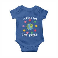 Funny Earth Day I Speak For The Trees Planet Baby Onesie Hippie