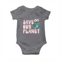 Earth Day Save Our Planet Baby Onesie Cute Retro Groove Flower