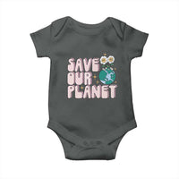 Earth Day Save Our Planet Baby Onesie Cute Retro Groove Flower