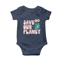 Earth Day Save Our Planet Baby Onesie Cute Retro Groove Flower