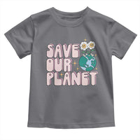 Earth Day Save Our Planet Toddler T Shirt Cute Retro Groove Flower