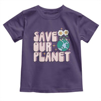 Earth Day Save Our Planet Toddler T Shirt Cute Retro Groove Flower