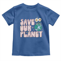Earth Day Save Our Planet Toddler T Shirt Cute Retro Groove Flower