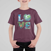 LOVE Planet Nature Anniversary Earth Day T Shirt For Kid