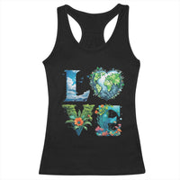 LOVE Planet Nature Anniversary Earth Day Racerback Tank Top