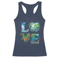 LOVE Planet Nature Anniversary Earth Day Racerback Tank Top