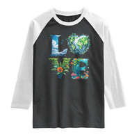 LOVE Planet Nature Anniversary Earth Day Raglan Shirt