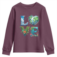 LOVE Planet Nature Anniversary Earth Day Youth Sweatshirt