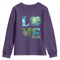LOVE Planet Nature Anniversary Earth Day Youth Sweatshirt