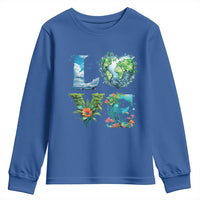 LOVE Planet Nature Anniversary Earth Day Youth Sweatshirt