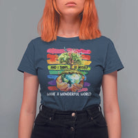 And I Think To Myself What A Wonderful World Earth Day T Shirt For Women