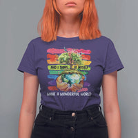 And I Think To Myself What A Wonderful World Earth Day T Shirt For Women